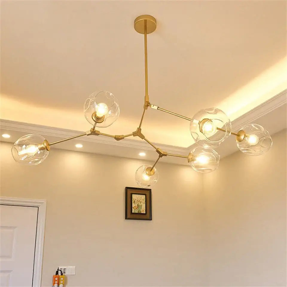 DecorBites™ Modern Nordic Glass Chandeliers LED Ceiling Lights