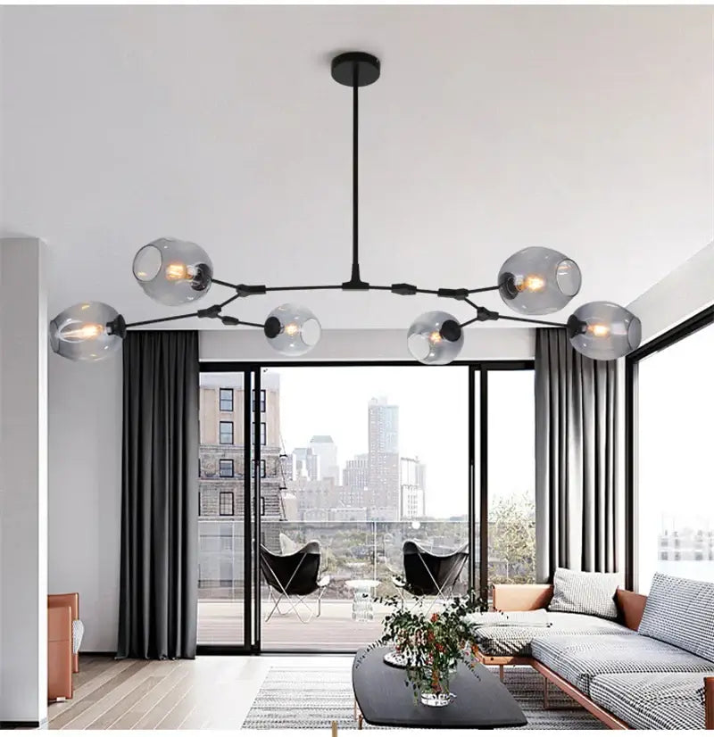 DecorBites™ Modern Nordic Glass Chandeliers with LED