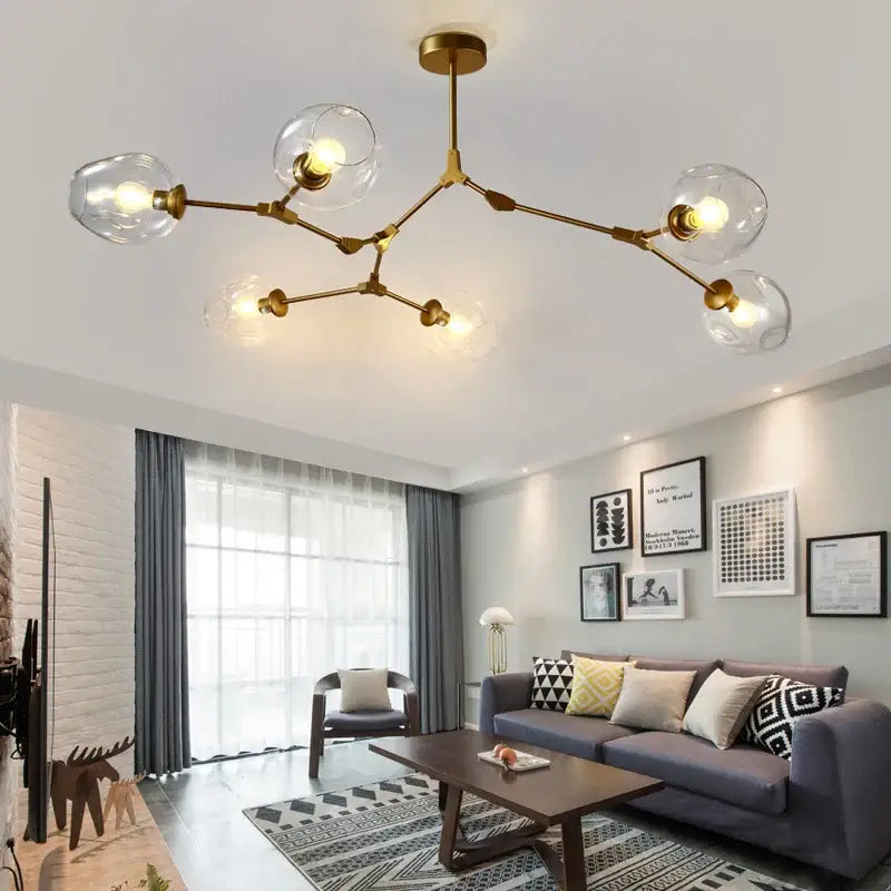 DecorBites™ Modern Nordic Glass Chandeliers with LED