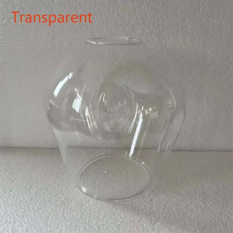 Decorbites modern nordic glass chandelier with transparent rounded glass lampshade and smooth clear surface