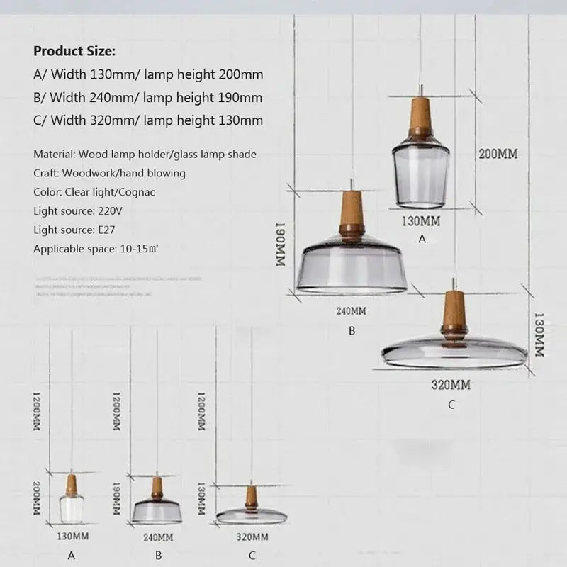 DecorBites™ Modern Nordic Glass Light Fixtures