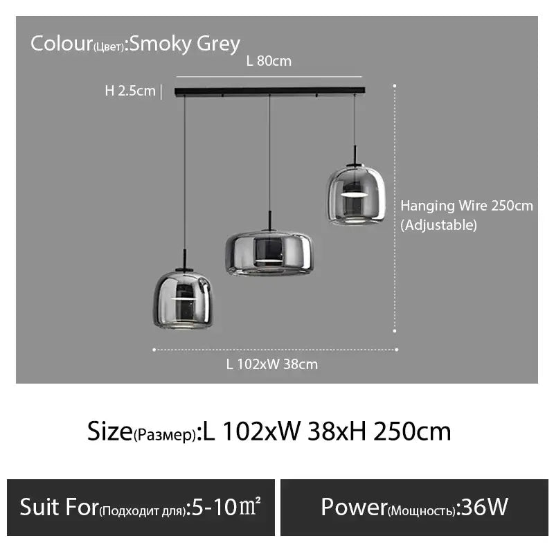 DecorBites™ Modern Nordic Glass Pendant Lamp