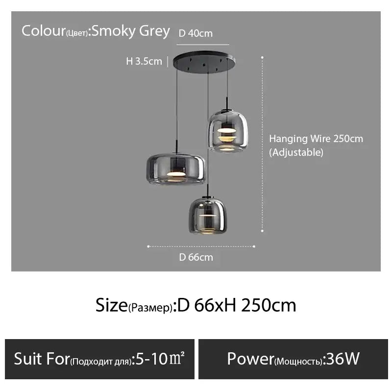 DecorBites™ Modern Nordic Glass Pendant Lamp
