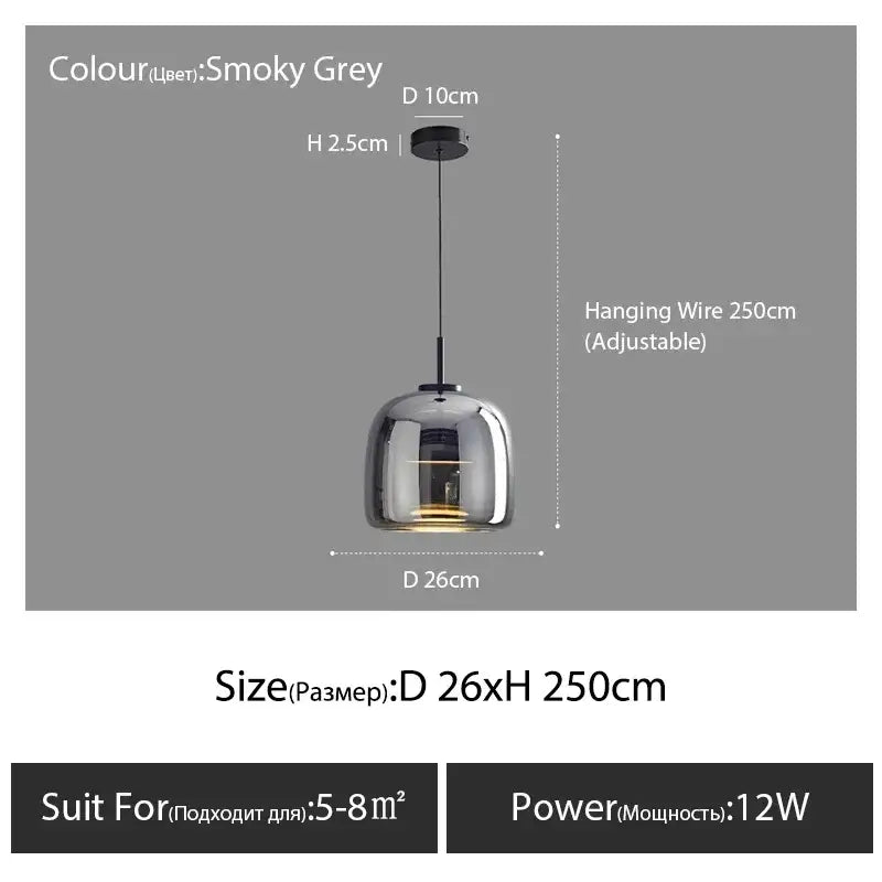 DecorBites™ Modern Nordic Glass Pendant Lamp
