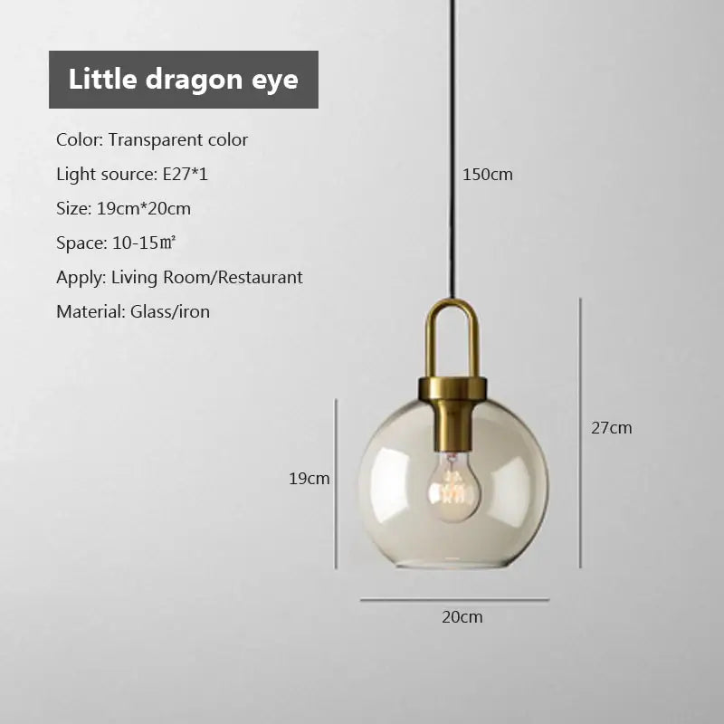 DecorBites™ مصباح معلق زجاجي بنمط نورديك عصري للمطبخ والمطعم