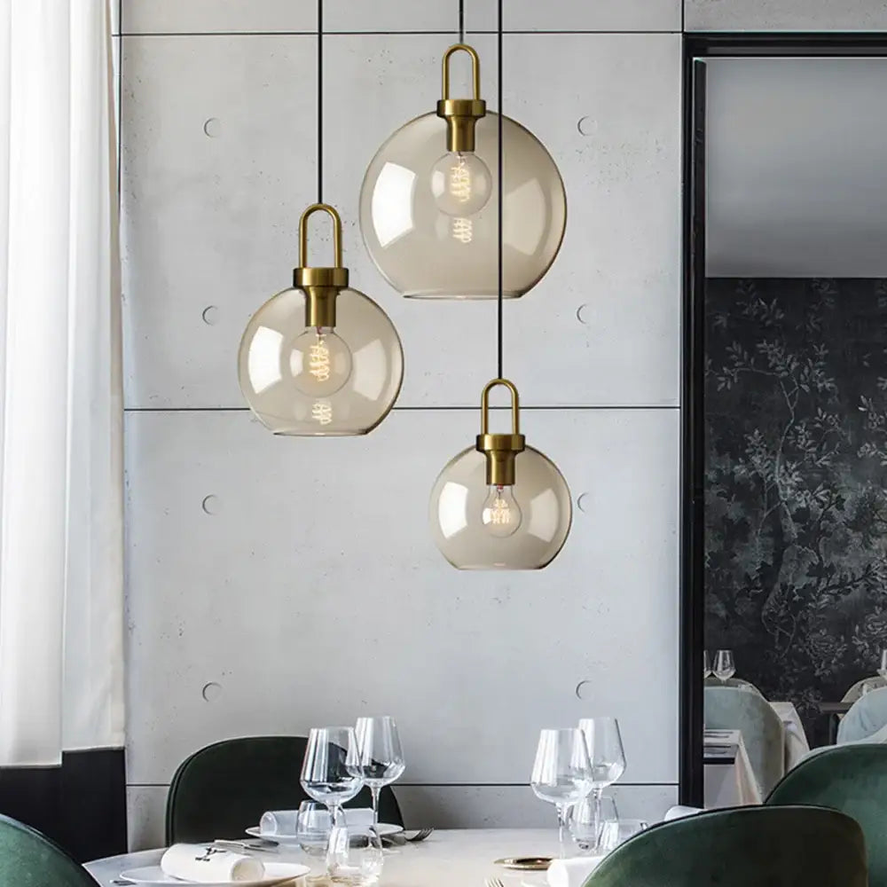 DecorBites™ مصباح معلق زجاجي بنمط نورديك عصري للمطبخ والمطعم
