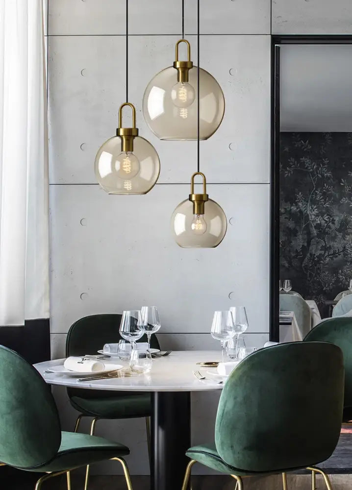 DecorBites™ مصباح معلق زجاجي بنمط نورديك عصري للمطبخ والمطعم