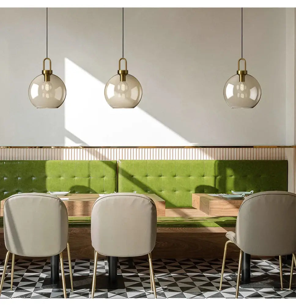 DecorBites™ مصباح معلق زجاجي بنمط نورديك عصري للمطبخ والمطعم