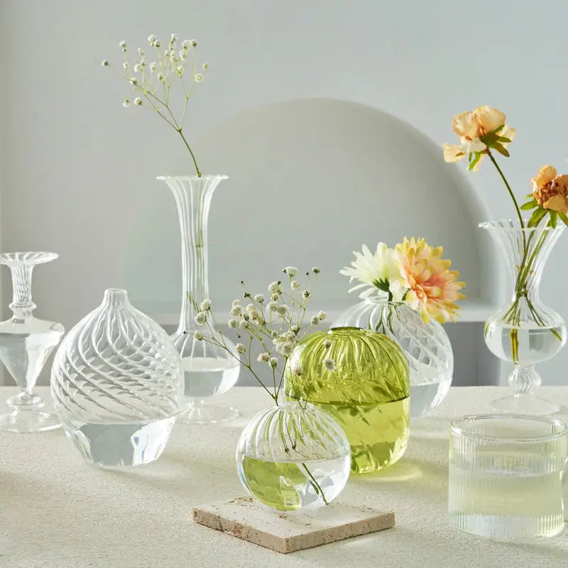 DecorBites™ Modern Nordic Glass Vases Set for Home and Wedding