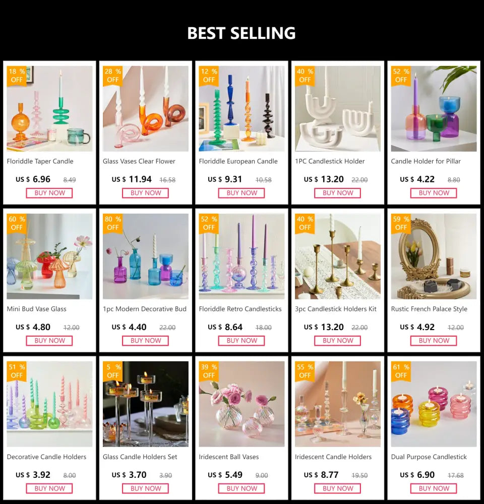 DecorBites™ Modern Nordic Glass Vases Set for Home and Wedding