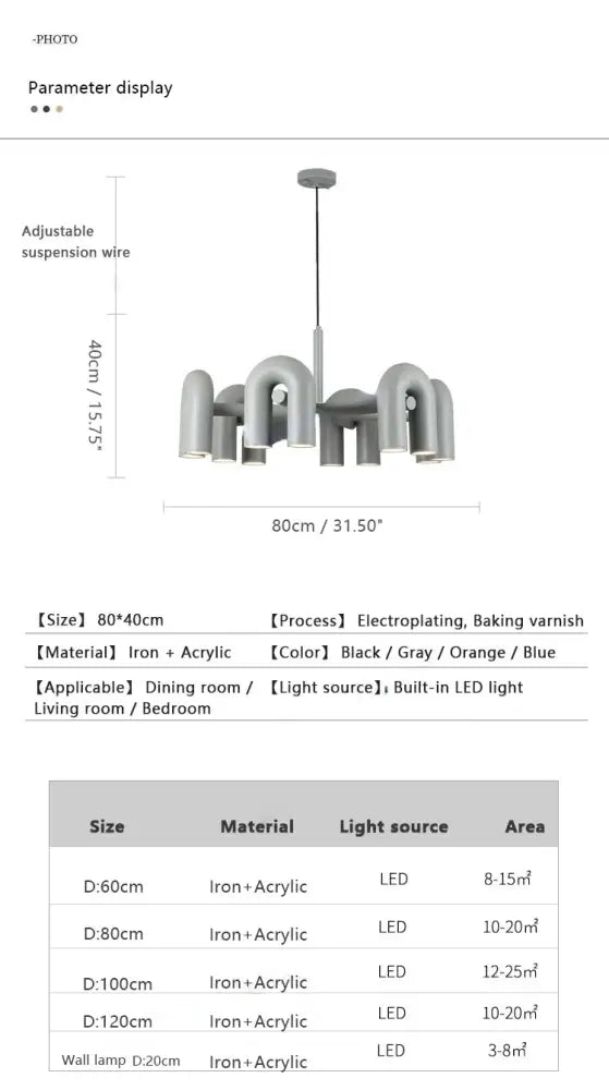 DecorBites™ Modern Nordic LED Ceiling Chandelier Light