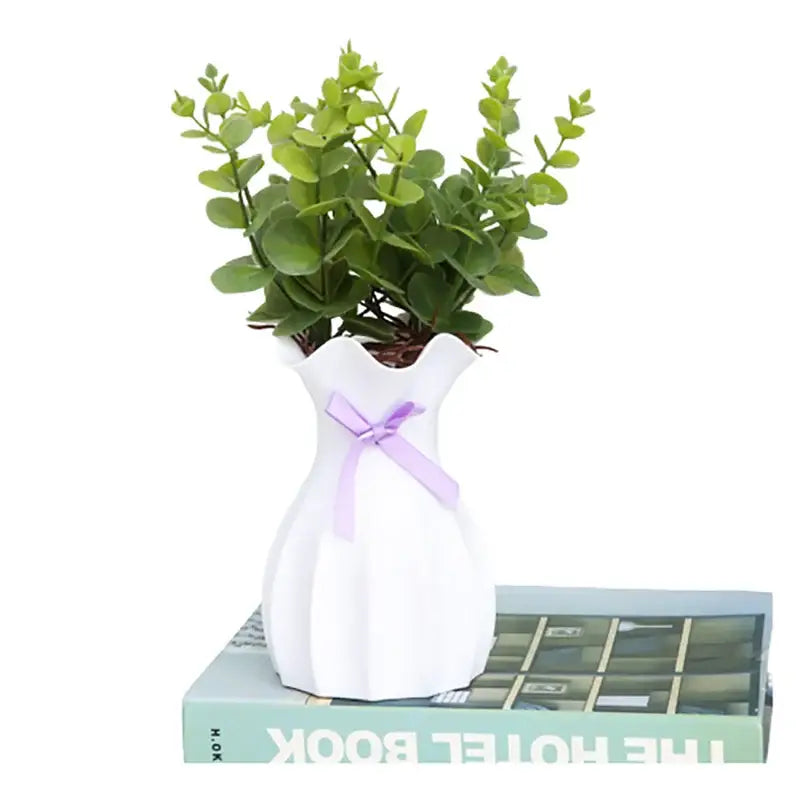 DecorBites™ Modern Nordic Mini White Flower Vase Home Decor