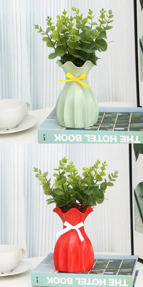 DecorBites™ Modern Nordic Mini White Flower Vase Home Decor