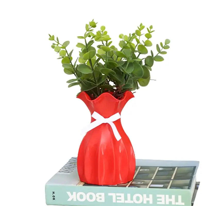 DecorBites™ Modern Nordic Mini White Flower Vase Home Decor