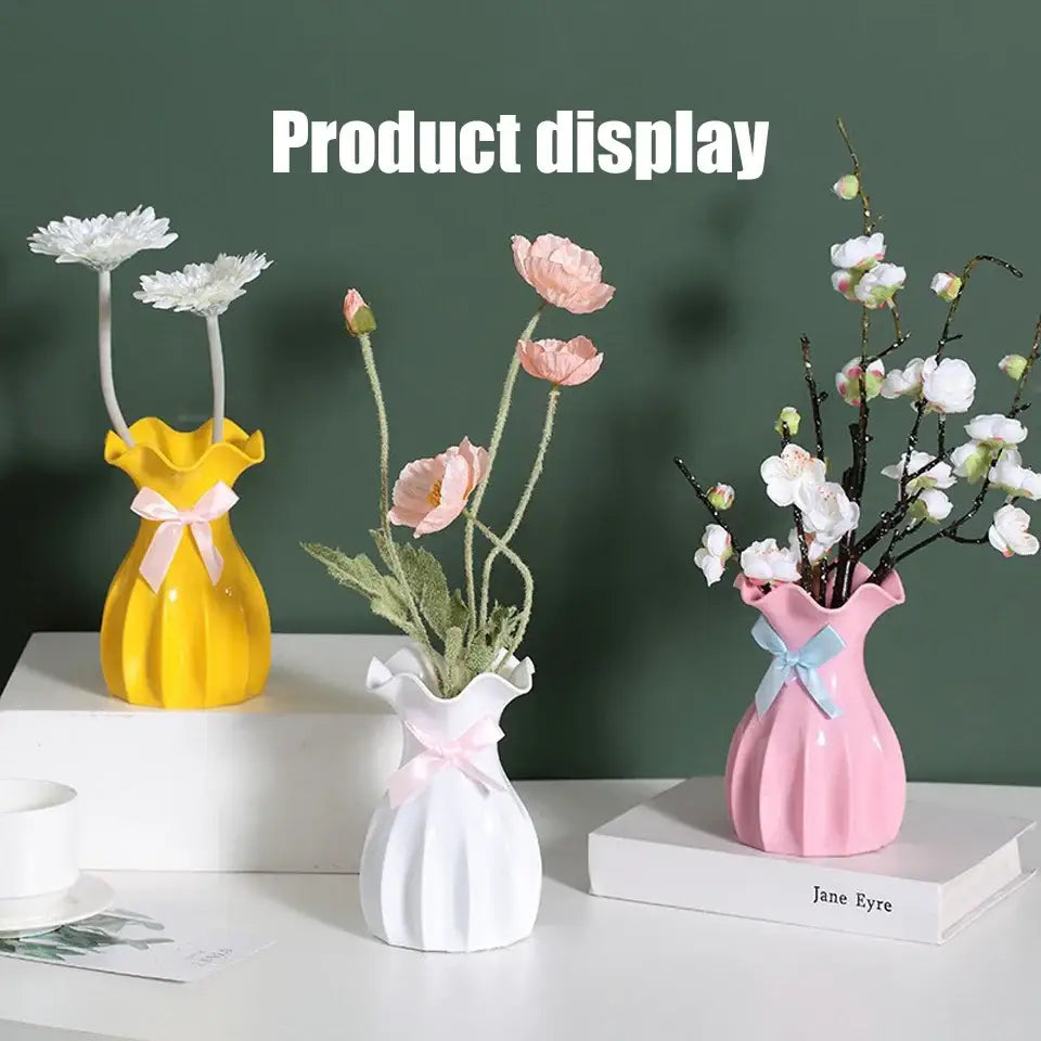 DecorBites™ Modern Nordic Mini White Flower Vase Home Decor