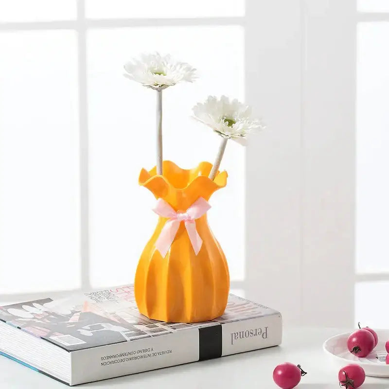 DecorBites™ Modern Nordic Mini White Flower Vase Home Decor