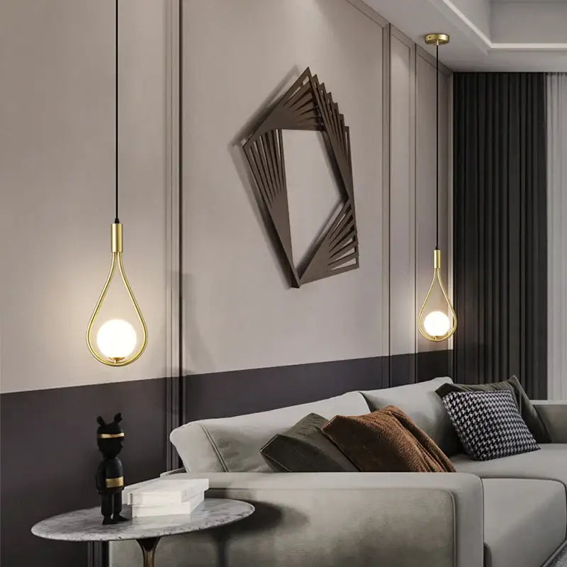 DecorBites™ Modern Nordic Pendant Light in Black or Gold