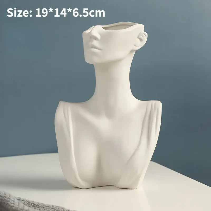 DecorBites™ Modern Nordic Style Ceramic Body Vase