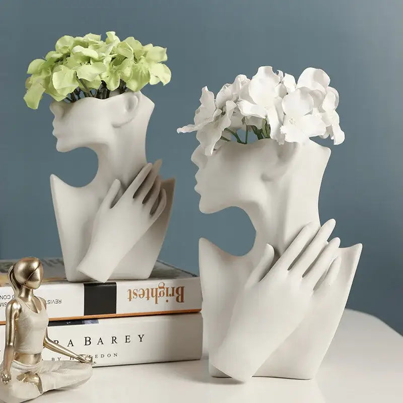 DecorBites™ Modern Nordic Style Ceramic Body Vase