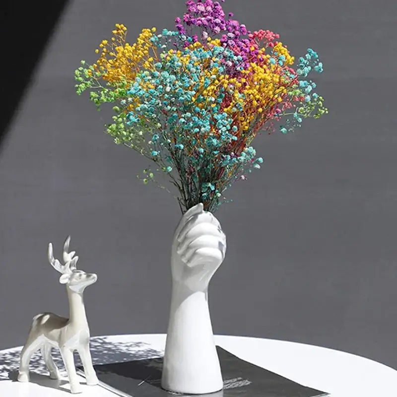 DecorBites™ Modern Nordic Style Ceramic Hand Vase