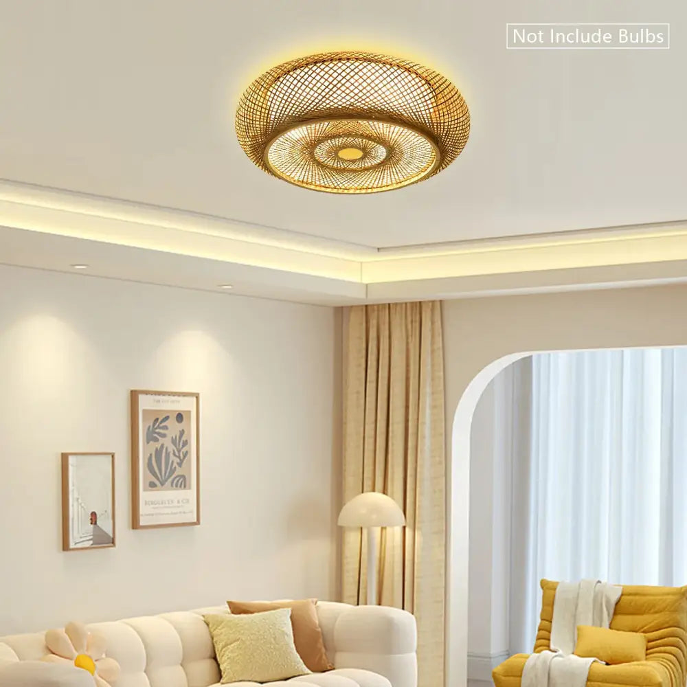 DecorBites™ Modern Rattan Pendant Light - LED Ceiling Fan