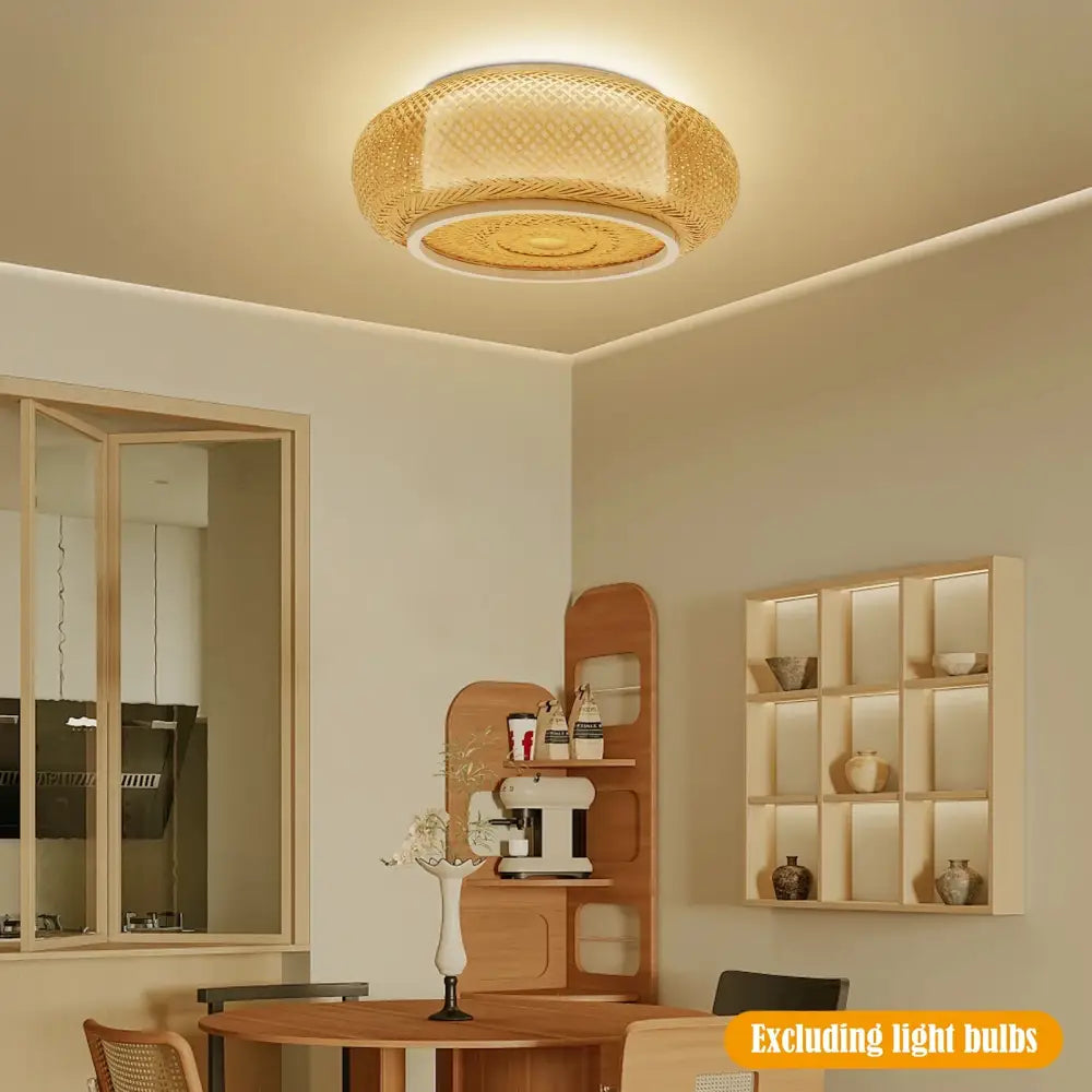 DecorBites™ Modern Rattan Pendant Light - LED Ceiling Fan