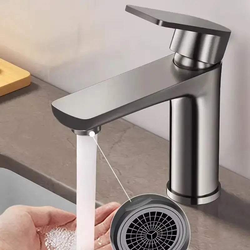 DecorBites™ Modern Stainless Steel Bathroom Sink Faucet