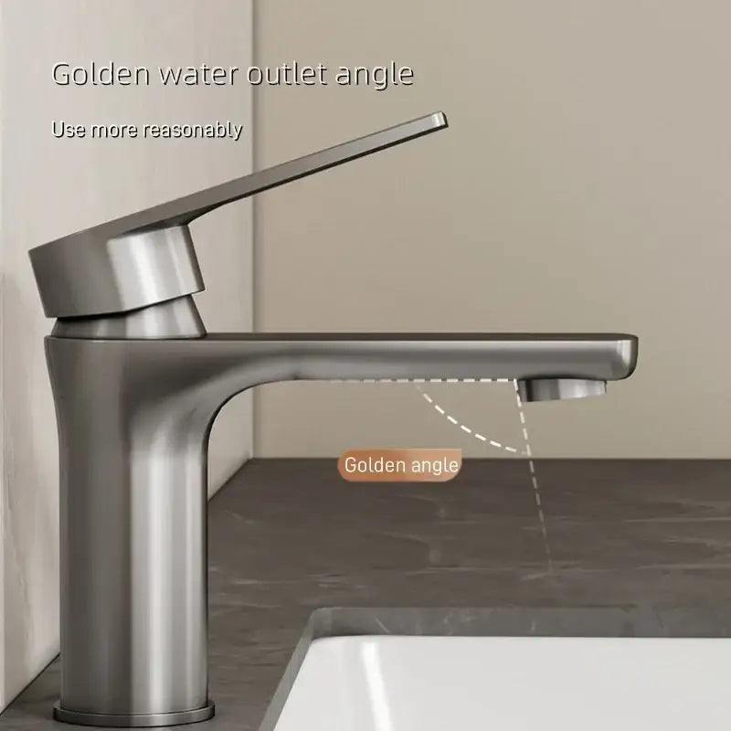 DecorBites™ Modern Stainless Steel Bathroom Sink Faucet