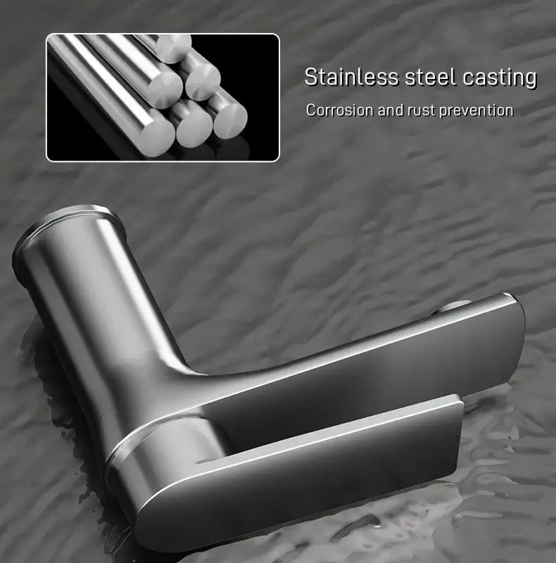 DecorBites™ Modern Stainless Steel Bathroom Sink Faucet