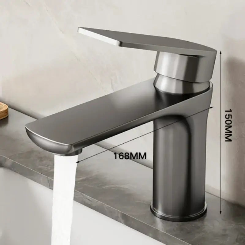 DecorBites™ Modern Stainless Steel Bathroom Sink Faucet