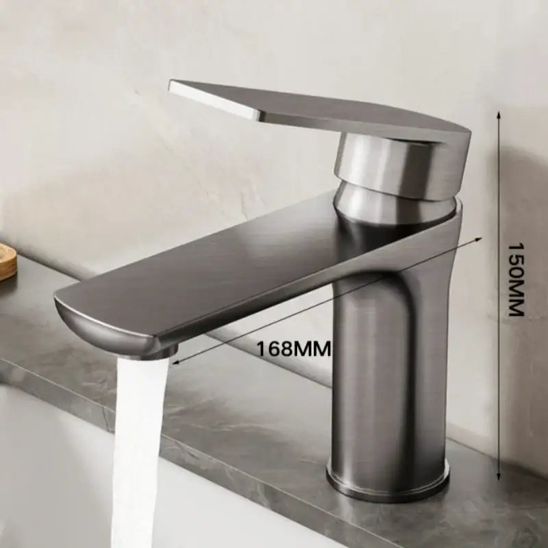 DecorBites™ Modern Stainless Steel Bathroom Sink Faucet