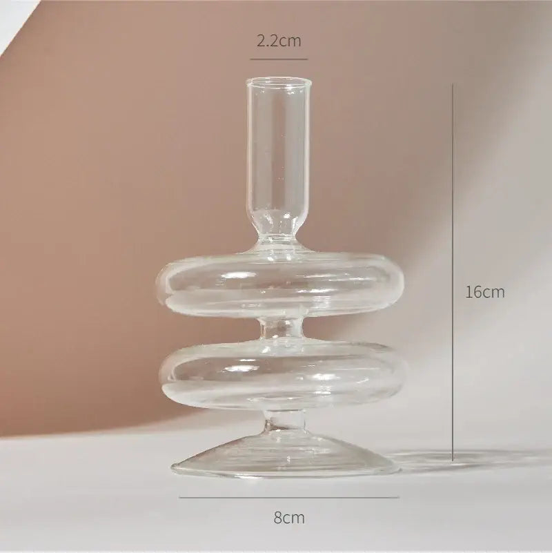 DecorBites™ Modern Transparent Glass Vases Set for Home