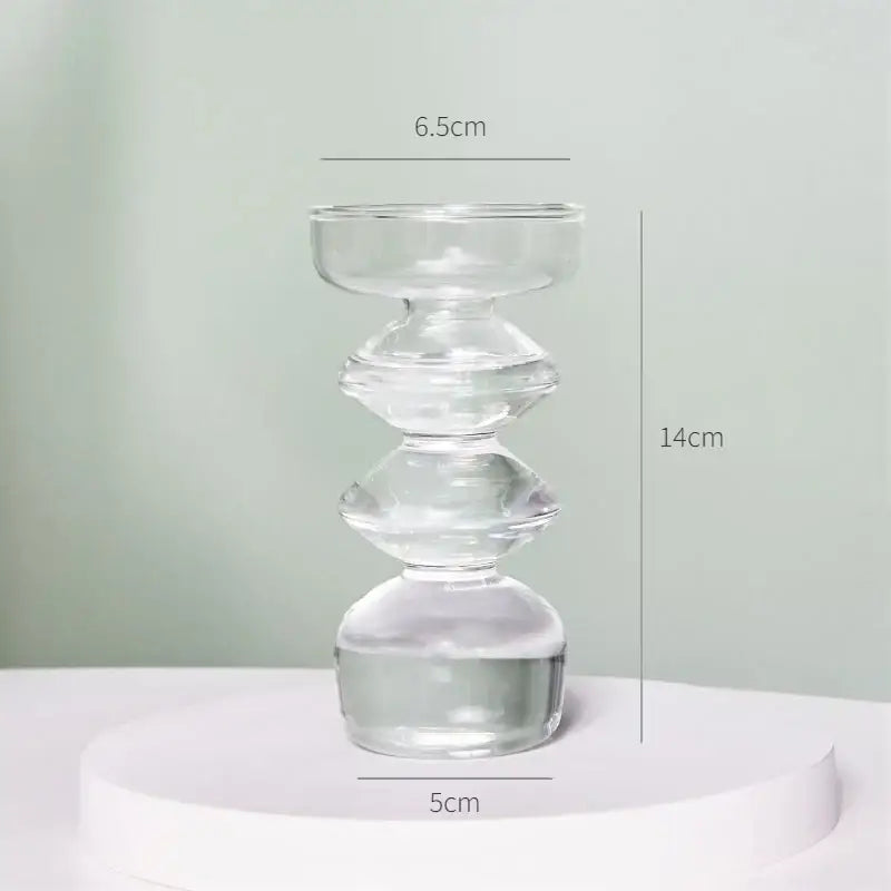 DecorBites™ Modern Transparent Glass Vases Set for Home