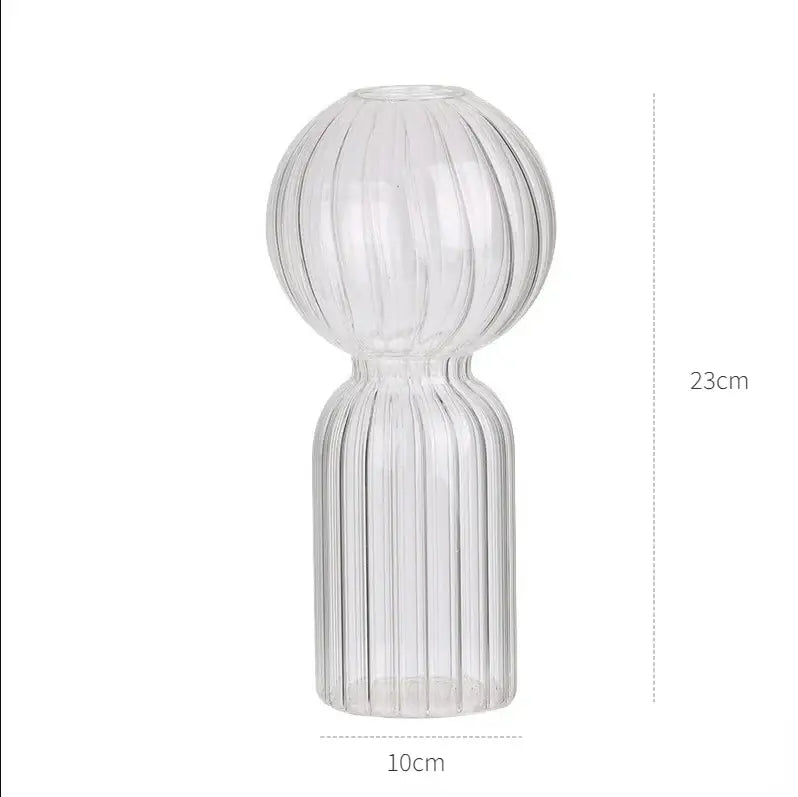 DecorBites™ Modern Transparent Glass Vases Set for Home