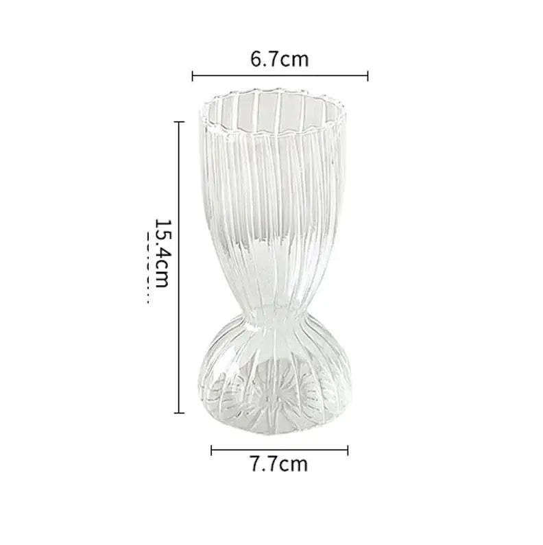 DecorBites™ Modern Transparent Glass Vases Set for Home