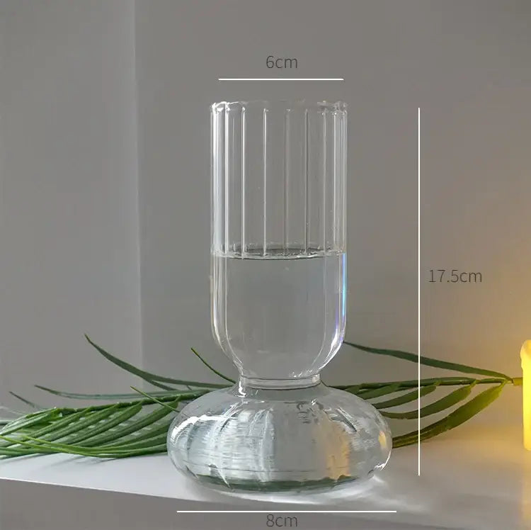 DecorBites™ Modern Transparent Glass Vases Set for Home