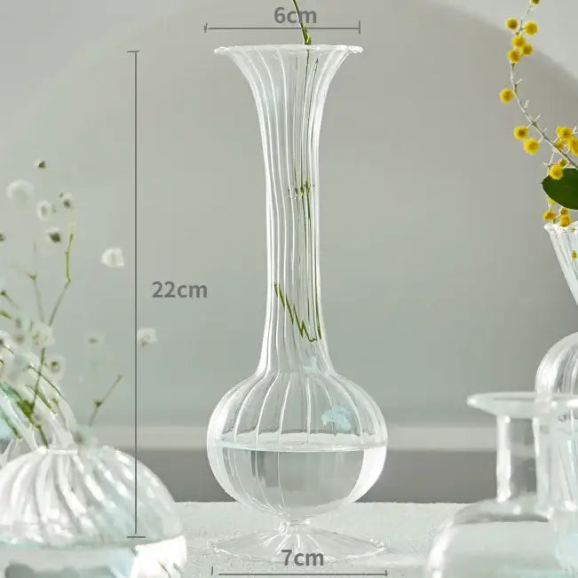 DecorBites™ Modern Transparent Glass Vases Set for Home