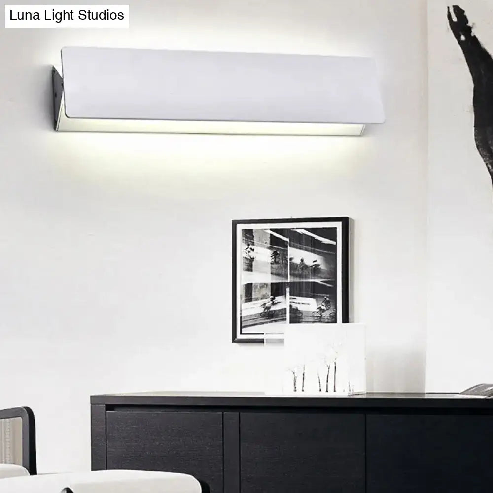 DecorBites™ Modernism Style Linear Wall Sconce - Aluminum LED Wall Lamp in White - 7"/14" Wide