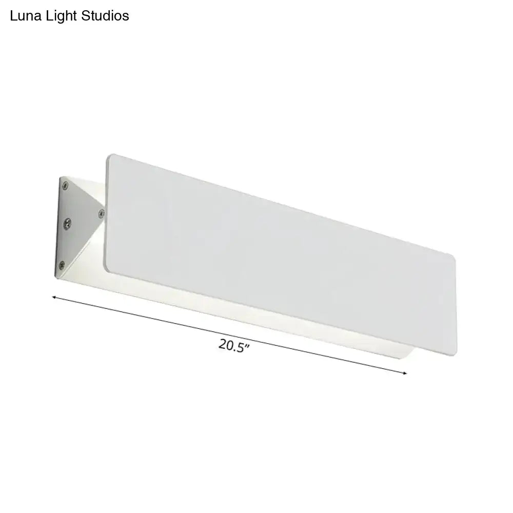 DecorBites™ Modernism Style Linear Wall Sconce - Aluminum LED Wall Lamp in White - 7"/14" Wide