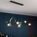 DecorBites™ Molecular Dining Room Island Pendant Light - Dual Glass 6-Light Modern Hanging Lamp Kit