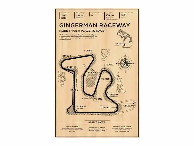 DecorBites™ Monaco Grand Prix Race Track Poster Canvas Art