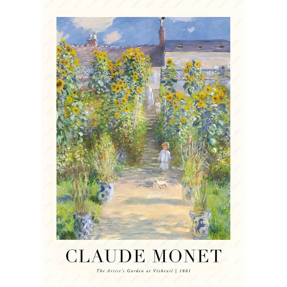 DecorBites™ Monet Wildflower Poster Print for Home Decor