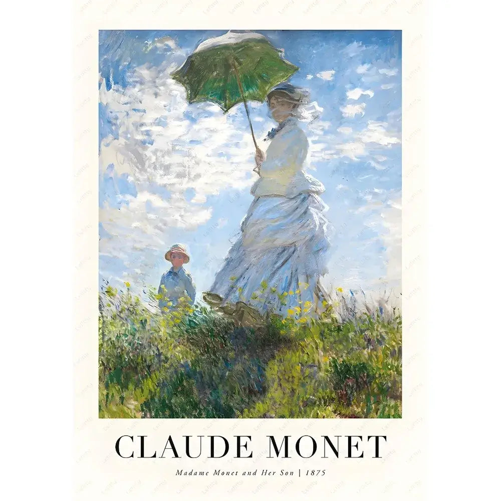 DecorBites™ Monet Wildflower Poster Print for Home Decor