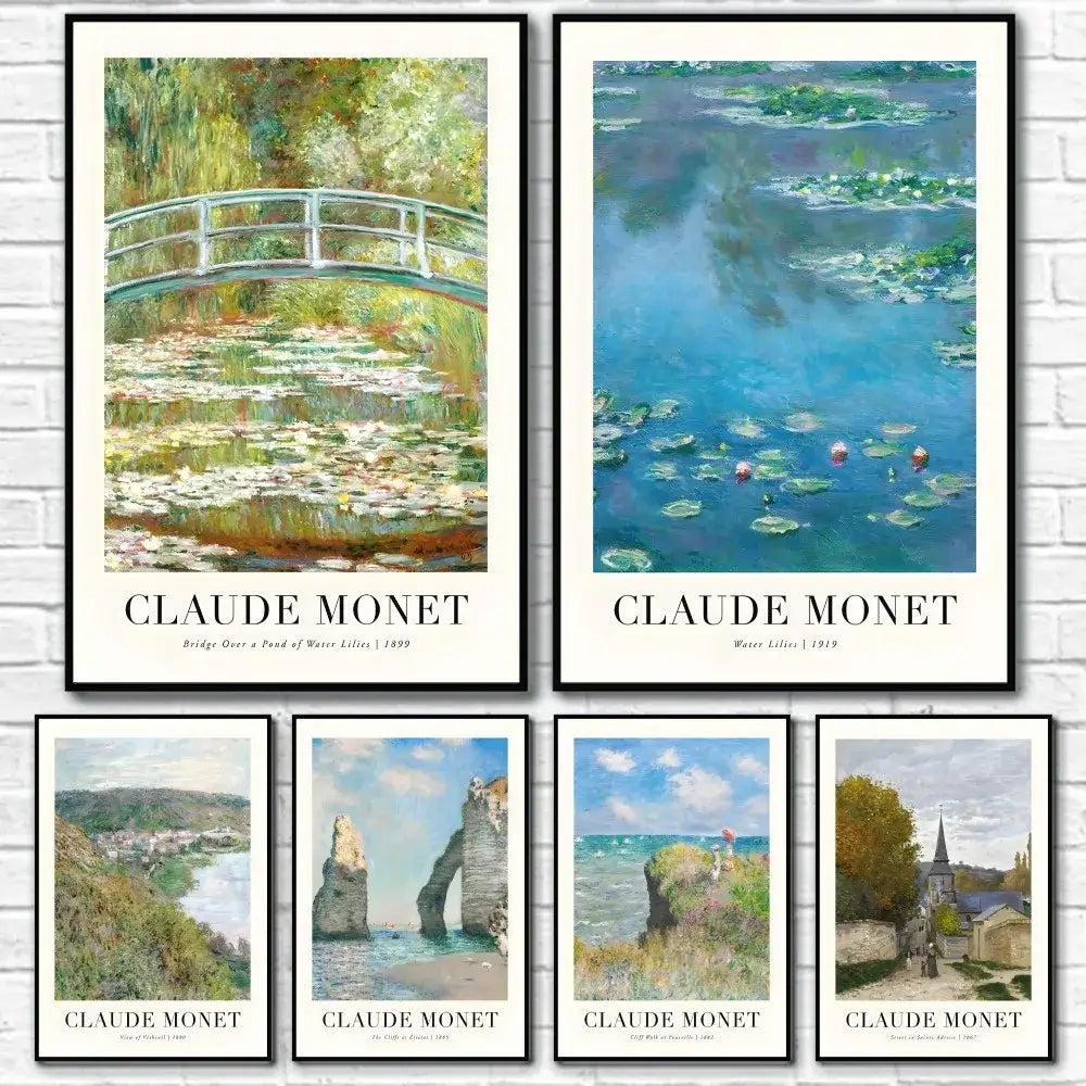 DecorBites™ Monet Wildflower Poster Print for Home Decor