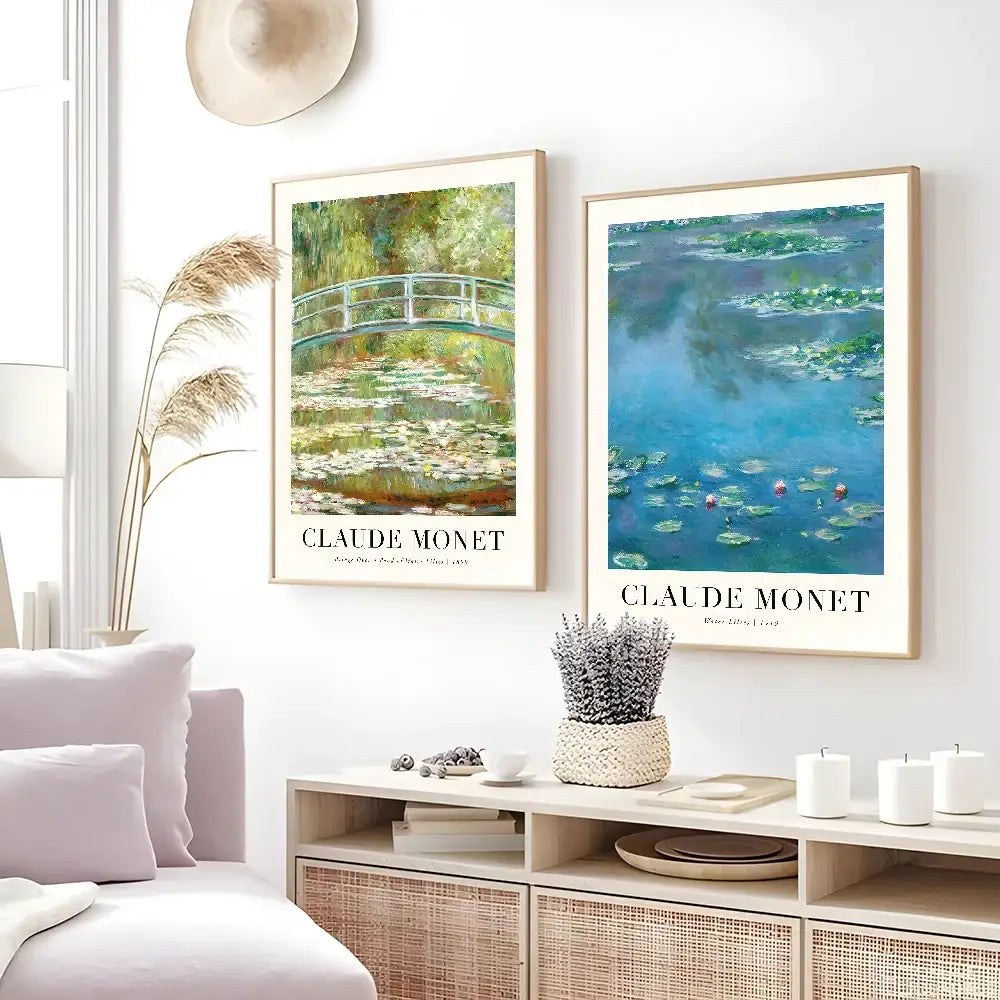 DecorBites™ Monet Wildflower Poster Print for Home Decor