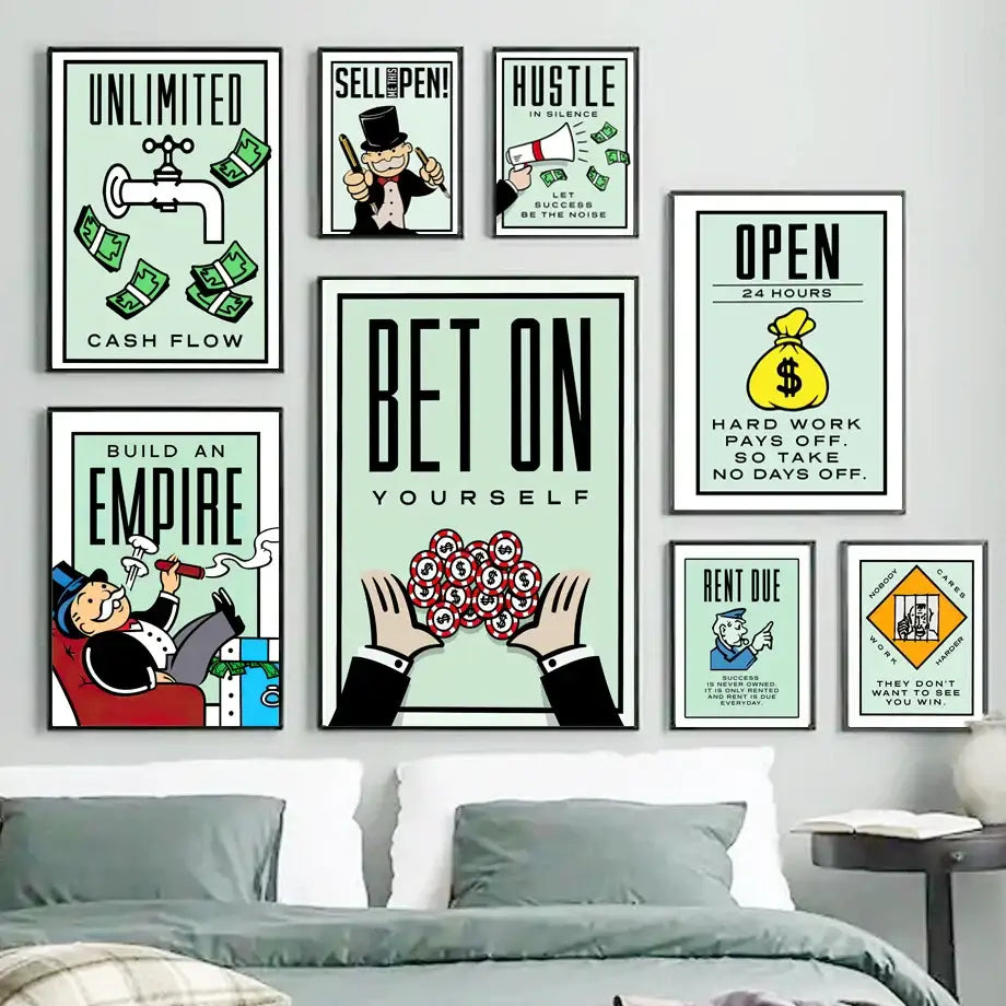 DecorBites™ Monopoly Millionaire Canvas Wall Art