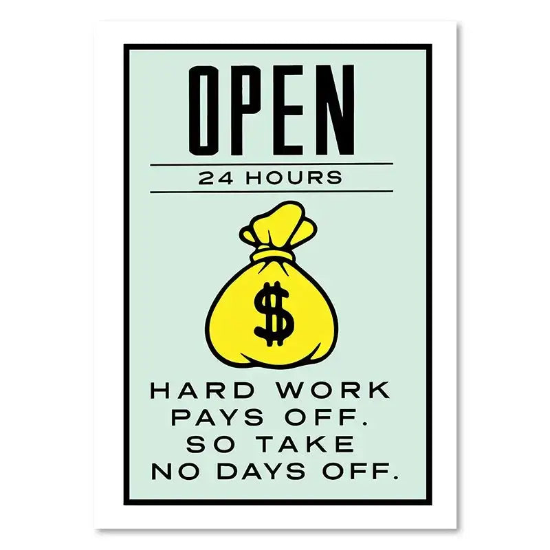 DecorBites™ Monopoly Millionaire Cartoon Canvas Art for Home Decor