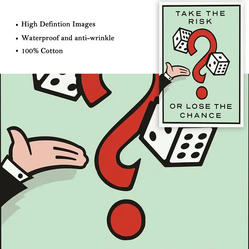 DecorBites™ Monopoly Millionaire Cartoon Canvas Art for Home Decor