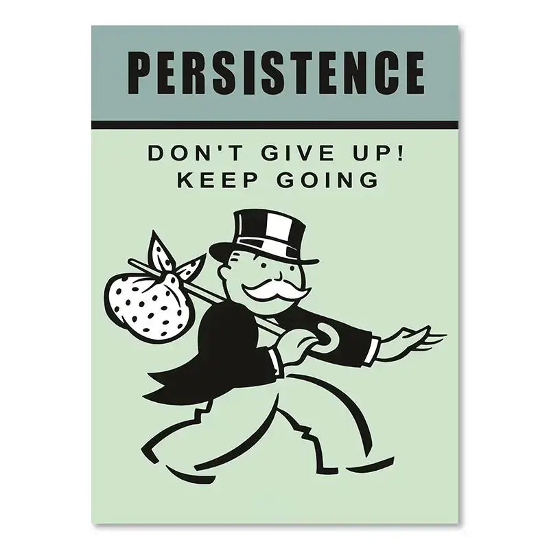 DecorBites™ Monopoly Millionaire Cartoon Canvas Wall Art