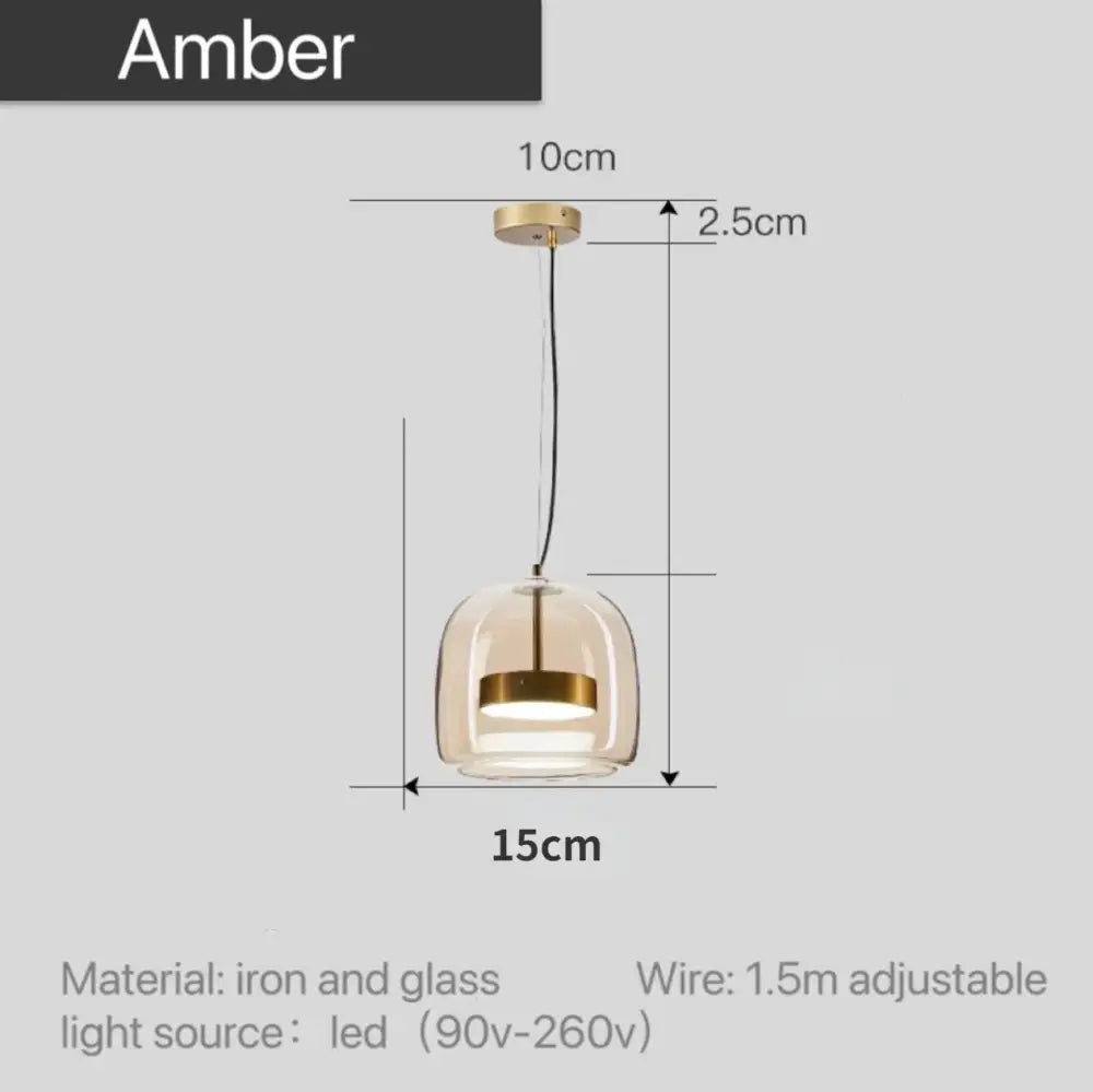 DecorBites™ Moroccan Amber Modern Nordic Pendant Light